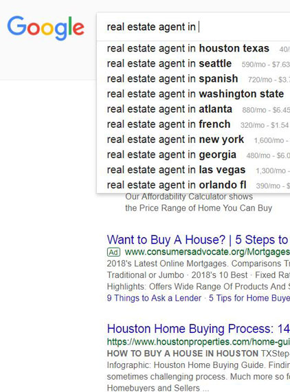 Research Real Estate Keywords
