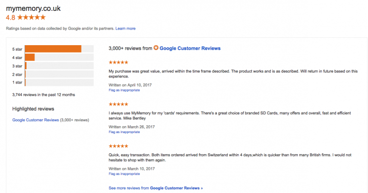 google customer reviews